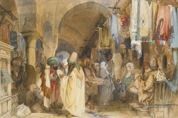 LE GRAND Bazar CONSTANTINOPLE Amadeo Preziosi romanticisme néoclassicisme Peinture à l'huile